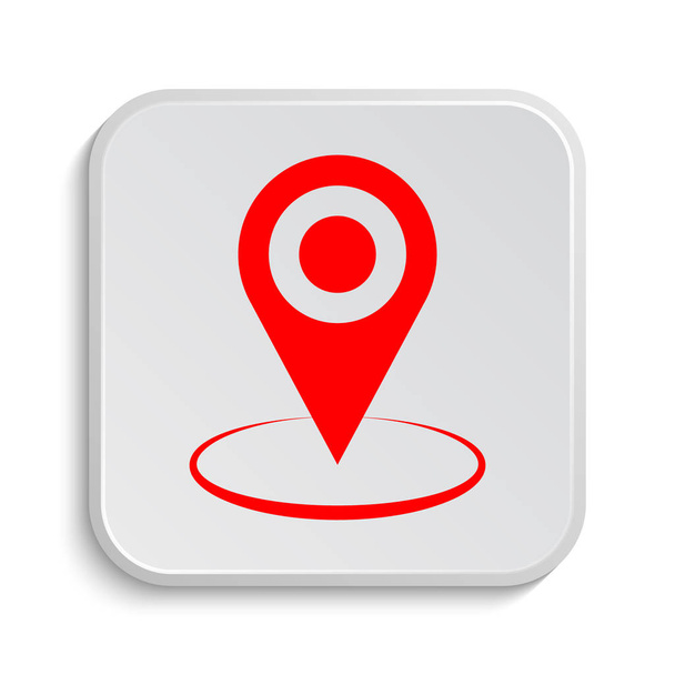 Icono de ubicación del pin. Botón de Internet sobre fondo blanco
 - Foto, imagen