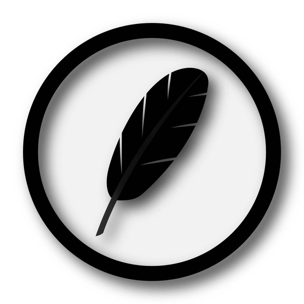 Icono de pluma. Botón de Internet sobre fondo blanco
 - Foto, Imagen