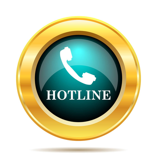 Icône Hotline. Bouton Internet sur fond blanc
 - Photo, image
