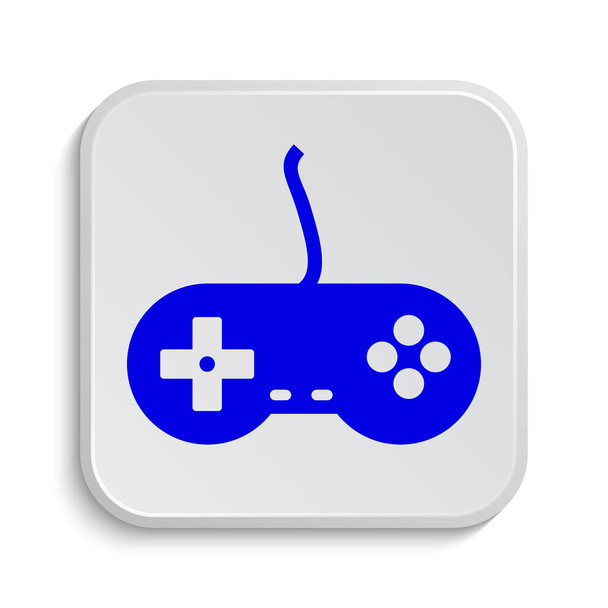 Gamepad pictogram. Internet knop op witte achtergrond - Foto, afbeelding