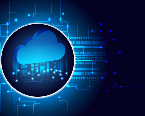 Cloud computing business Transaction data storage technology concept. vector illustration eps10. - Vector, Image