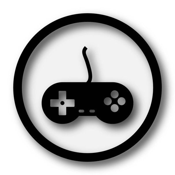 Gamepad ikona. Internet tlačítko na bílém pozadí - Fotografie, Obrázek