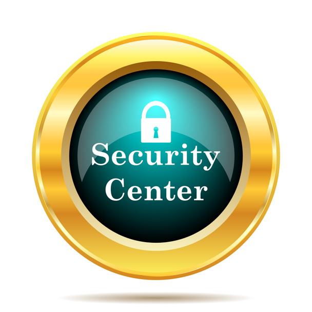 Security center icon. Internet button on white background - Photo, Image