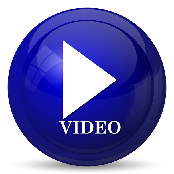 Εικονίδιο αναπαραγωγής βίντεο. Κουμπί Internet σε άσπρο φόντο - Φωτογραφία, εικόνα