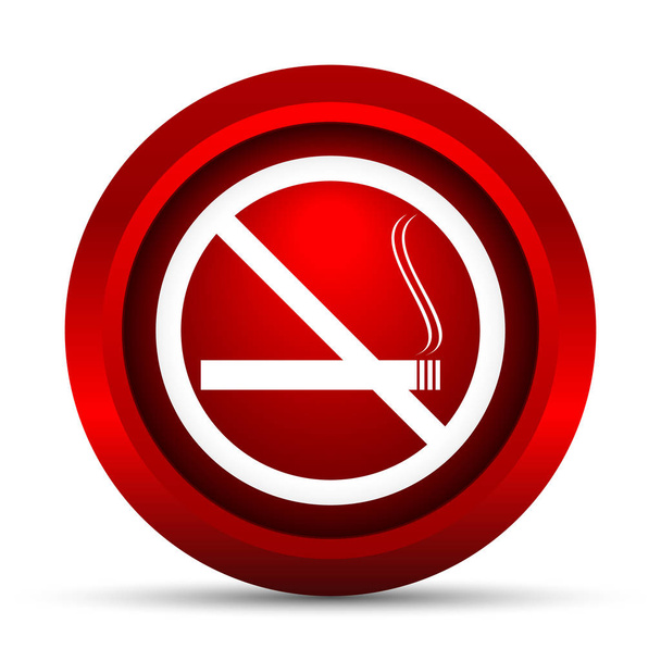 No fumar icono. Botón de Internet sobre fondo blanco
 - Foto, imagen
