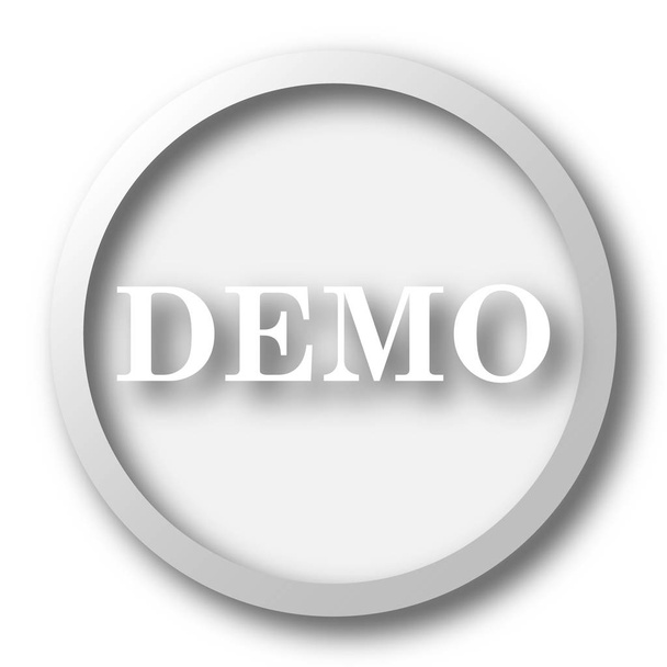 Εικονίδιο του demo. Κουμπί Internet σε άσπρο φόντο - Φωτογραφία, εικόνα
