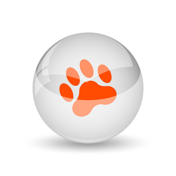 Paw print icon. Internet button on white background - Photo, Image