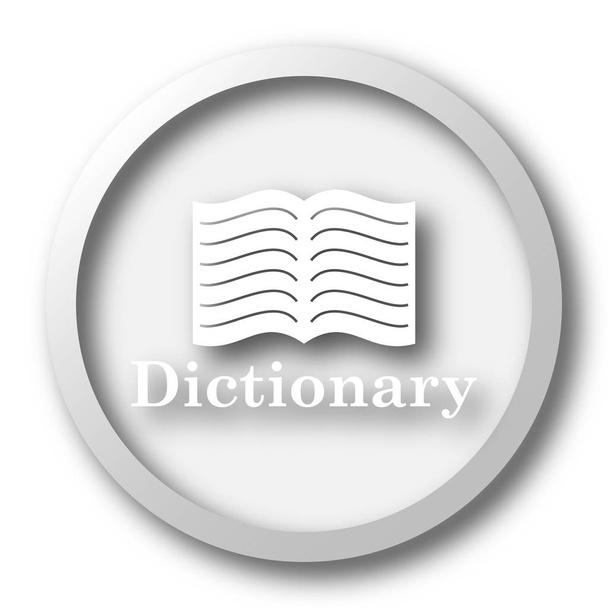 L'icône du dictionnaire. Bouton Internet sur fond blanc
 - Photo, image