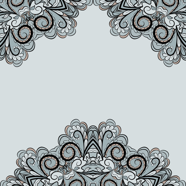 Tarjeta de invitación gris ornamental
 - Vector, imagen