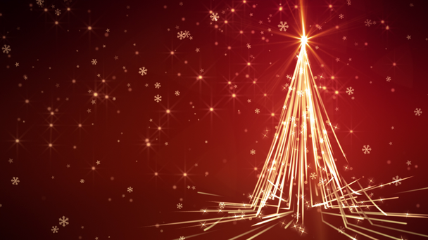 Κόκκινες ραβδώσεις χριστουγεννιάτικο δέντρο - Πλάνα, βίντεο