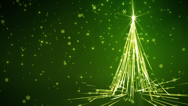 Green Streaks Christmas Tree - Footage, Video