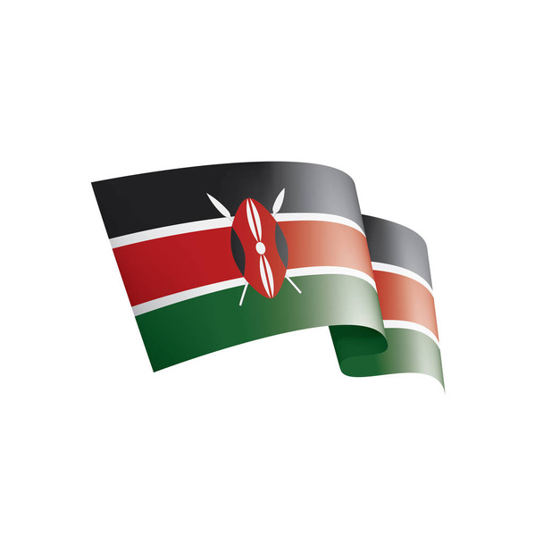 Drapeau du Kenya, illustration vectorielle sur fond blanc
 - Vecteur, image