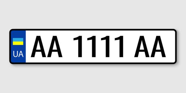 Vehicle registration plate of Ukraine - Vector, imagen