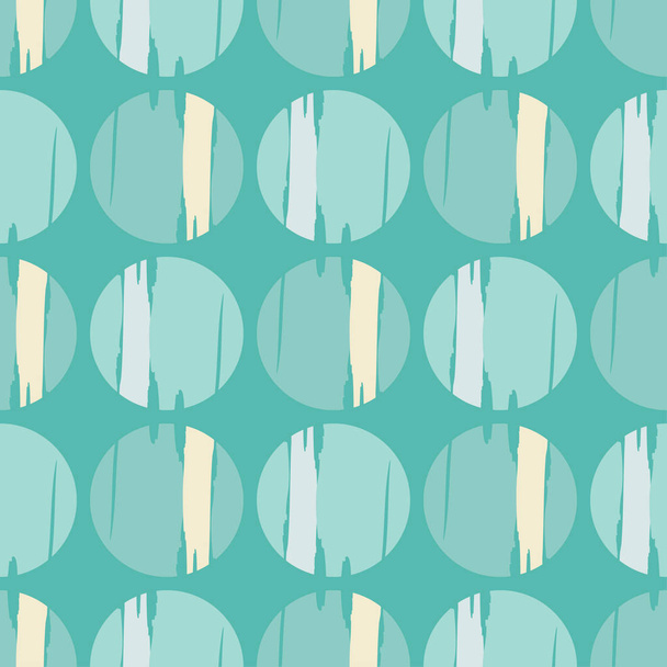 Polka dot seamless pattern. Geometric background. Brushwork. Dots, circles and buttons. extile rapport. - Wektor, obraz