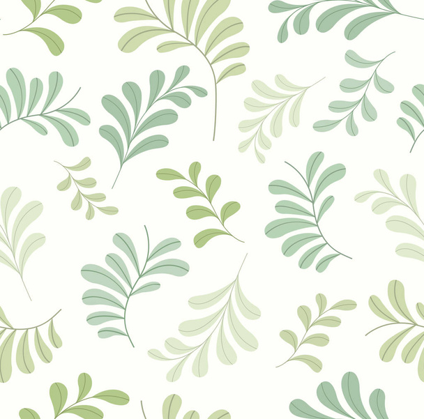 Geometric floral vector seamless pattern. Abstract vector texture. Art Deco Leaves background. - Вектор, зображення