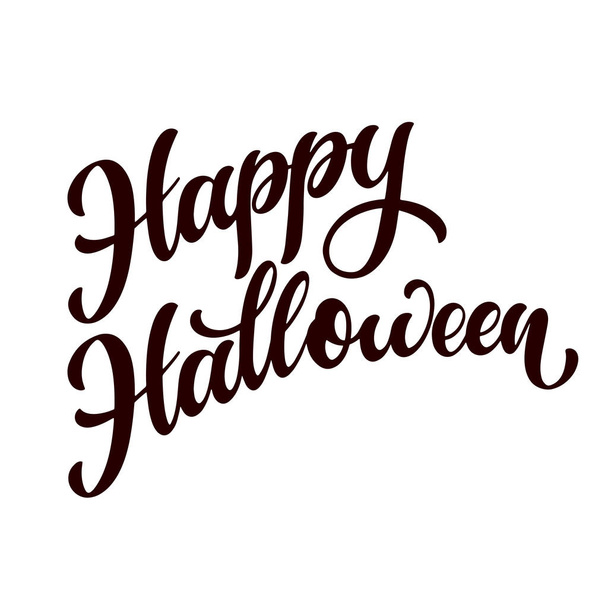 Feliz Halloween texto escrito a mano. Ilustración vectorial
. - Vector, Imagen