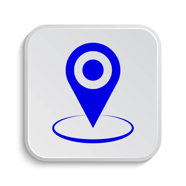 Pin location icon. Internet button on white background - Photo, Image