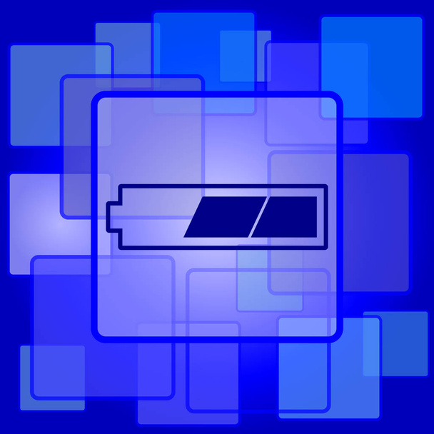 2 thirds charged battery icon - Vector, Image