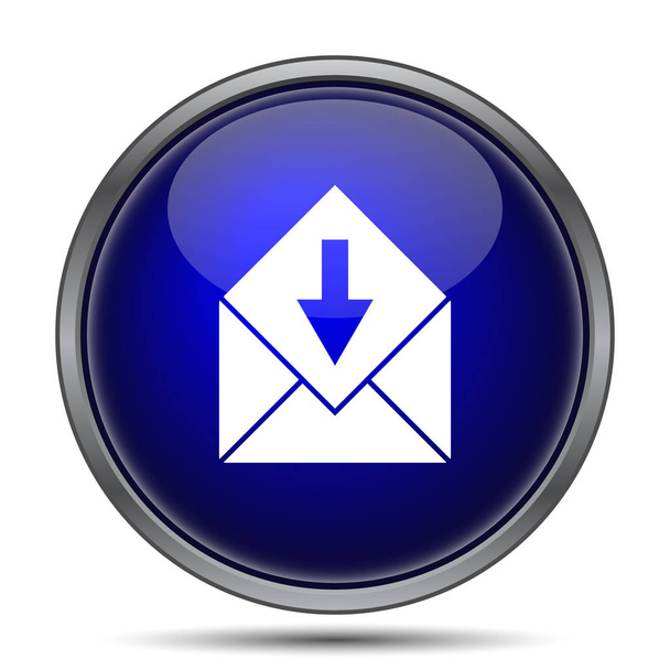 E-Mail-Symbol erhalten. Internet-Taste auf weißem Hintergrund - Foto, Bild