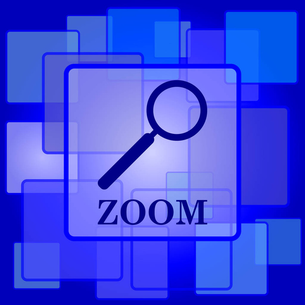 Zoom com ícone de lupa
 - Vetor, Imagem
