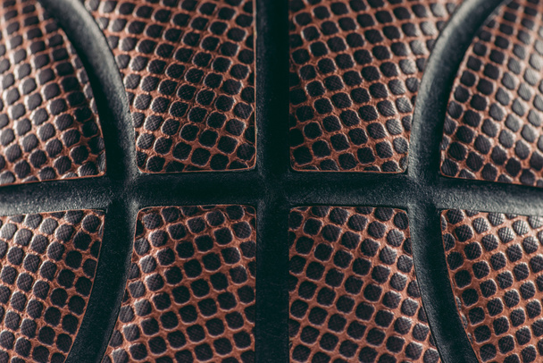 close up of leather brown basketball ball - Photo, Image