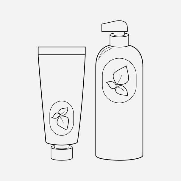 Body lotion icon line element. Vector illustration of body lotion icon line isolated on clean background for your web mobile app logo design. - Vector, Image