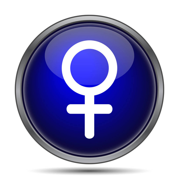Icono de signo femenino. Botón de Internet sobre fondo blanco
 - Foto, Imagen