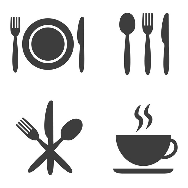 Conjunto de iconos de café sobre fondo blanco. Ilustración vectorial
 - Vector, imagen