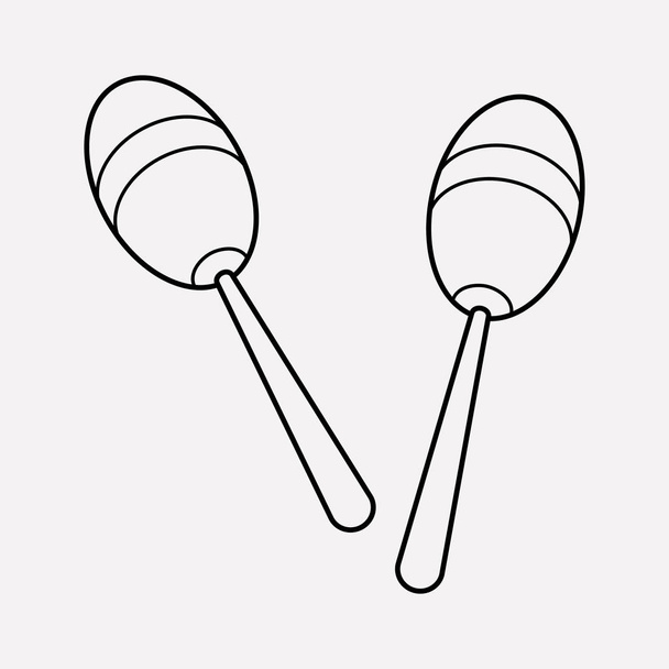 Maracas icon line element. Vector illustration of maracas icon line isolated on clean background for your web mobile app logo design. - Vector, afbeelding