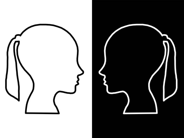 Głowami dwóch ludzi, streszczenie mózgu dla koncepcja, proces myślenia człowieka  - Zdjęcie, obraz