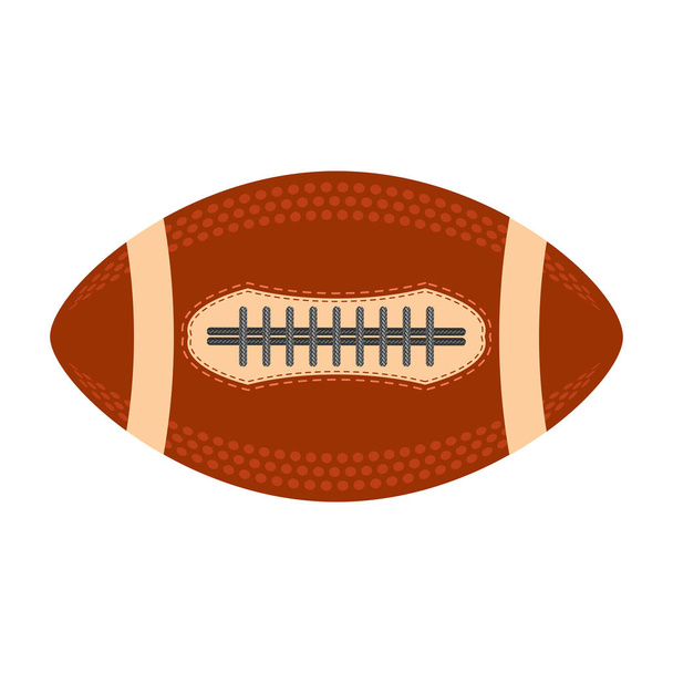 American Football Ball Aislado sobre fondo blanco. Icono del Rugby Sport. Elemento de diseño de equipos deportivos
. - Vector, imagen
