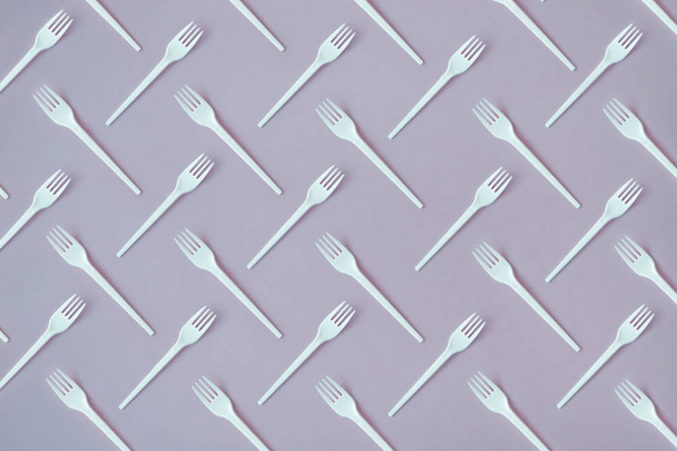 Fork Flat Lay Pattern - 写真・画像
