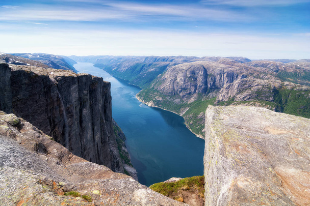 the Norwegian Lysefjord, a beautiful landscape - Foto, Imagen