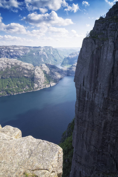 the Norwegian Lysefjord, a beautiful landscape - Photo, Image