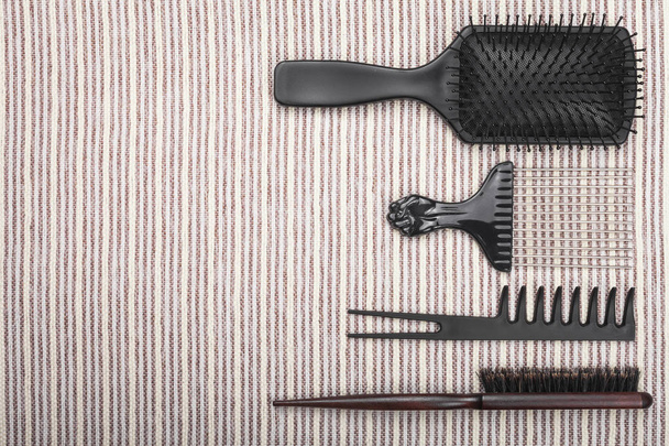 set of different hairbrushes - Foto, Imagen