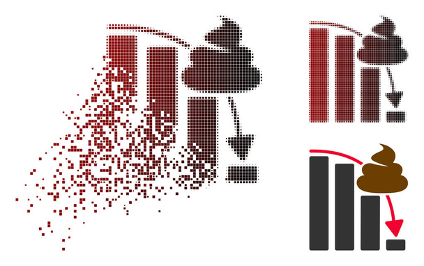Искренне пикселированные галоши падают на икону
 - Вектор,изображение