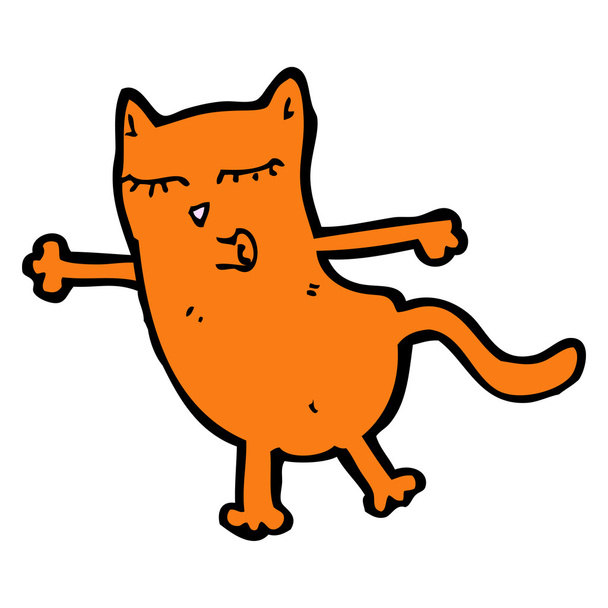 Gato de jengibre divertido - Vector, Imagen