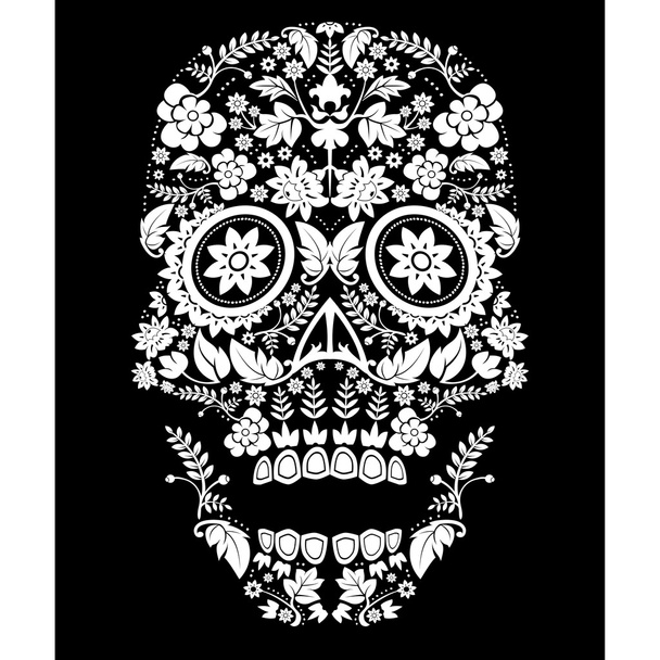 День мертвої квітки черепа
 - Вектор, зображення