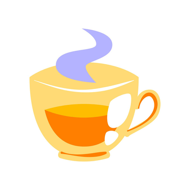 Hot drink icon isolated on white. Vector illustration - Vector, imagen