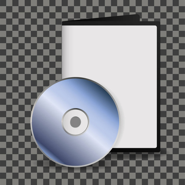 DVD disc en vak sjabloon voor uw ontwerp, vector - Vector, afbeelding