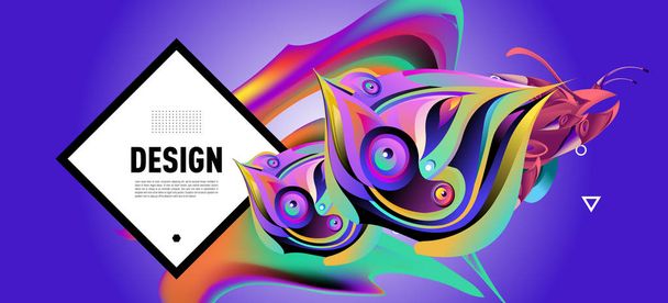 Moderno cartel de flujo colorido. Diseño de arte para su proyecto de diseño. Ilustración vectorial
  - Vector, Imagen