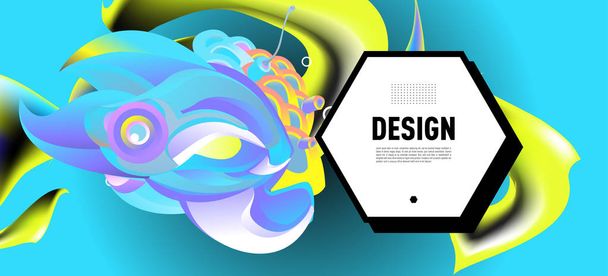 Modern colorful flow poster. Art design for your design project. Vector illustration  - Vector, Image