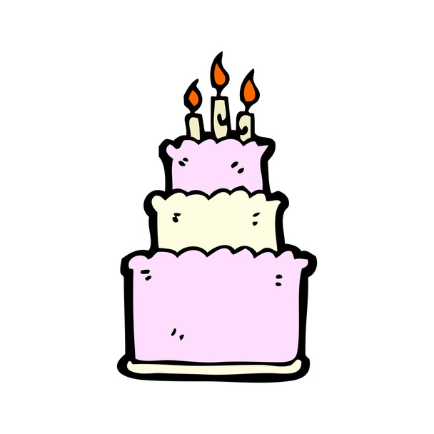 hatalmas születésnapi torta - Vektor, kép