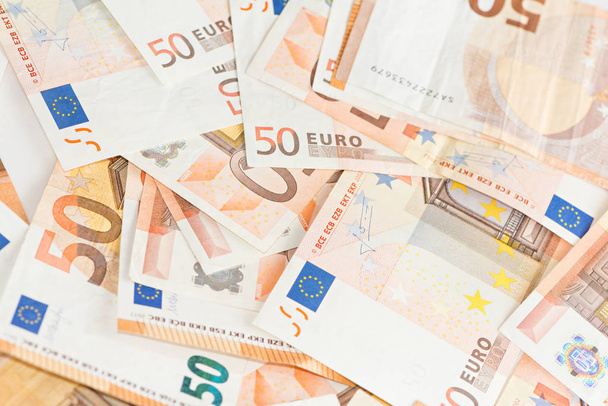 Detail of banknotes of the European Union - Zdjęcie, obraz