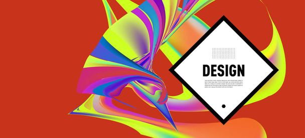 Cartaz de fluxo colorido moderno. Design de arte para o seu projeto de design. Ilustração vetorial
  - Vetor, Imagem