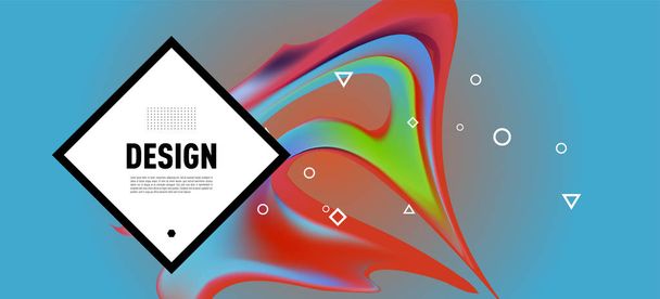Modern colorful flow poster. Art design for your design project. Vector illustration  - Vector, Image