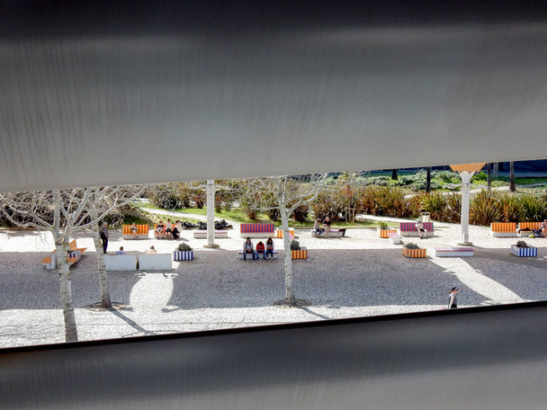 Vista de la Plaza Dom Carlos desde el Oceanario de Lisboa, Portugal
 - Foto, Imagen