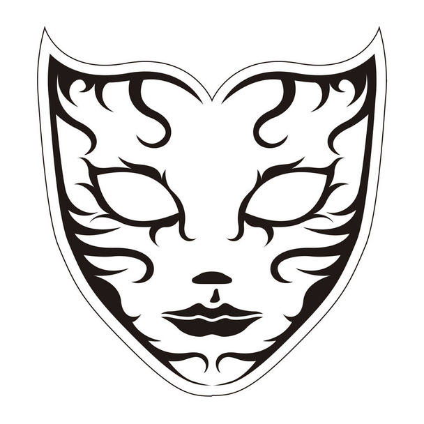 Ikona izolované karnevalové masky - Vektor, obrázek