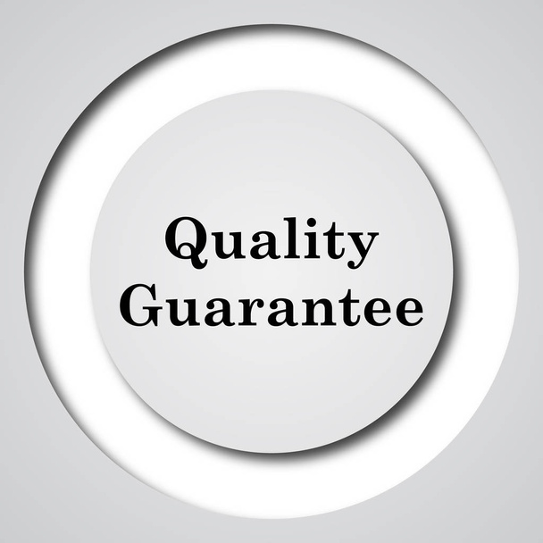 Kwaliteit garantie pictogram. Internet knop op witte achtergrond - Foto, afbeelding