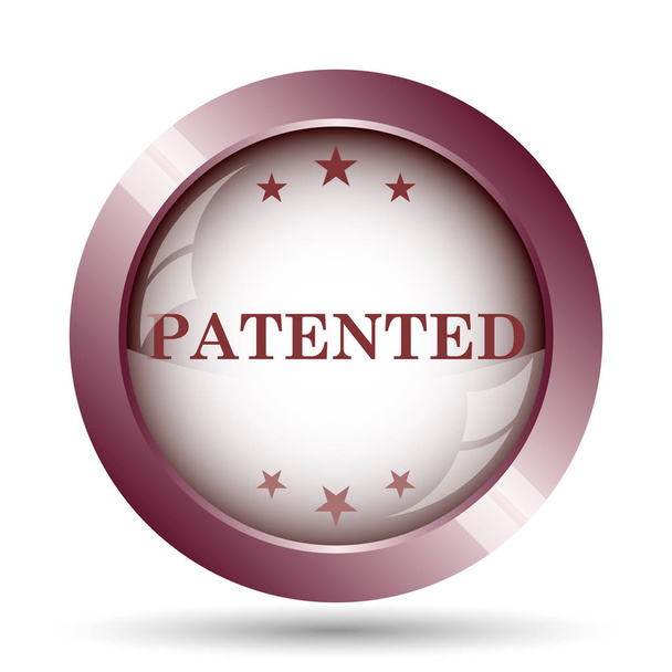 Patentiertes Symbol. Internet-Taste auf weißem Hintergrund - Foto, Bild